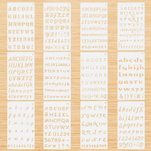 Pcs small letter stencils - small,