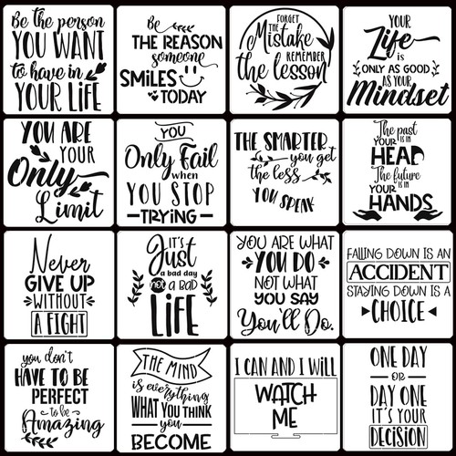 Pcs reusable word stencils - 16,