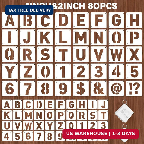 80pcs letter stencils - letter,