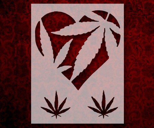 Love heart marijuana pot leaf - heart,